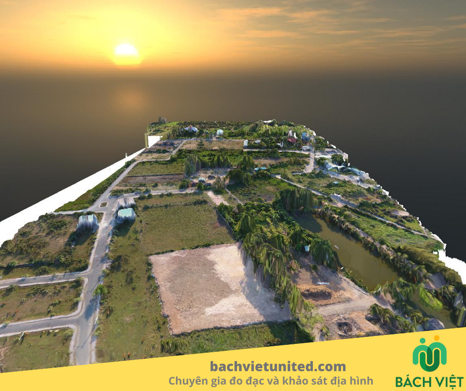 Dịch vụ khảo sát địa hình bằng Flycam (UAV) RTK 3 Mô hình 3D bằng flycam