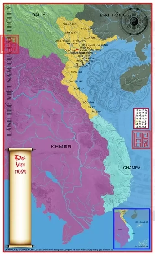 Hình 2: Nhà Đại Việt được thành lập năm 1054