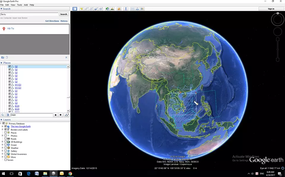 Phần mềm Google Earth