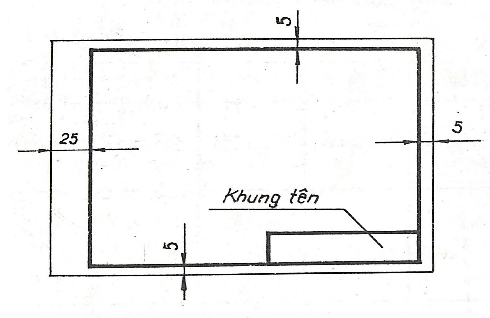 Bản vẽ kỹ thuật là gì? Phân loại và các tiêu chuẩn trình bày bản vẽ kỹ thuật 6 Trình bày khung bản vẽ và khung tên