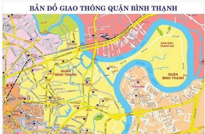 Bản đồ quy hoạch giao thông của quận Bình Thạnh