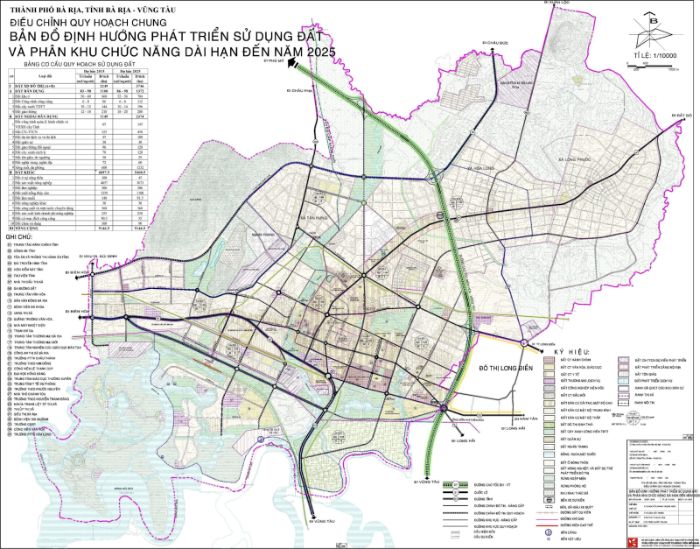 Thông tin quy hoạch Bà Rịa - Vũng Tàu 2022 3 Bản đồ định hướng phát triển và phân khu chức năng dài hạn Bà Rịa - Vũng Tàu đến năm 2030