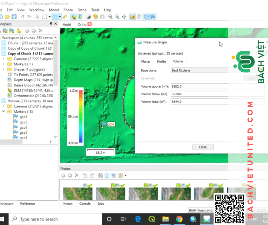 Scan quét 3D tính toán trữ lượng khoáng sản bằng UAV máy scan 3D 5 Hình 4 Khoanh vùng bãi sản phẩm