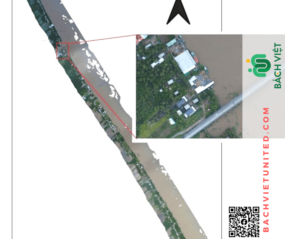 Lập ảnh hiện trạng bằng UAV sông Cái Bé Cái Lớn