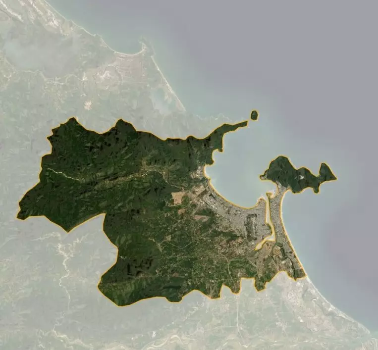 Bản đồ Thành phố Đà Nẵng nhìn từ vệ tinh