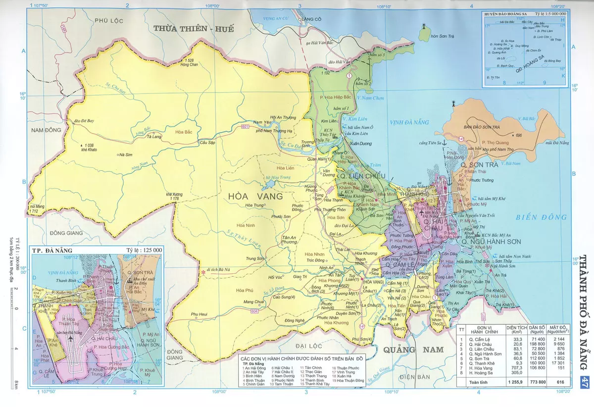 Bản đồ Thành phố Đà Nẵng