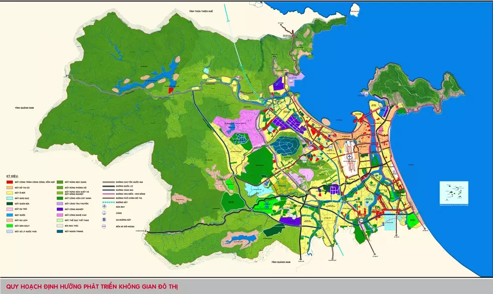 Tham khảo bản đồ Đà Nẵng mới nhất năm 2022 14 Phân khu Khu vực Tây Nam
