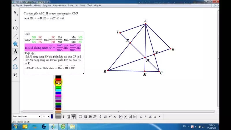 Một số dạng bài tập tìm trực tâm tam giác