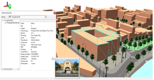 Hình 14: Thông tin cơ bản của các công trình trên bản đồ 3D - Xây dựng bản đồ 3D bằng UAV