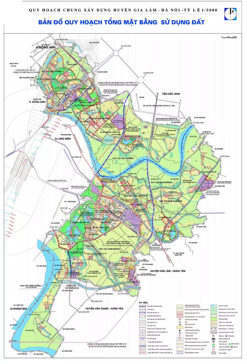 Bản đồ quy hoạch sử dụng đất tại huyện Gia Lâm
