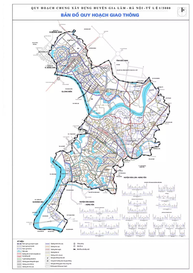 Bản đồ quy hoạch giao thông huyện Gia Lâm
