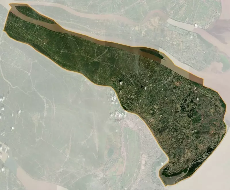 Bản đồ Huyện Bình Đại qua hình ảnh vệ tinh