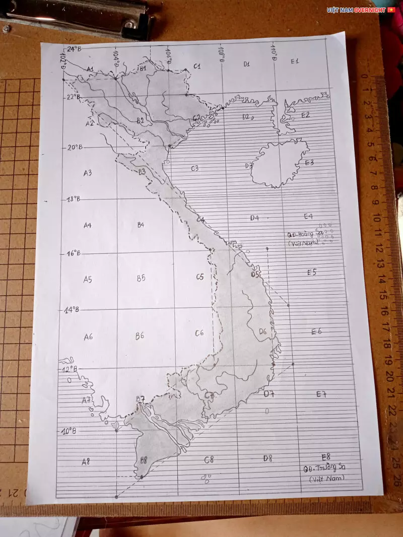Trong chương trình địa lý lớp 12 được phổ cập về cách vẽ bản đồ Việt Nam