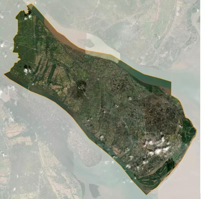 Bản đồ Huyện Thạch Phú qua hình ảnh vệ tinh