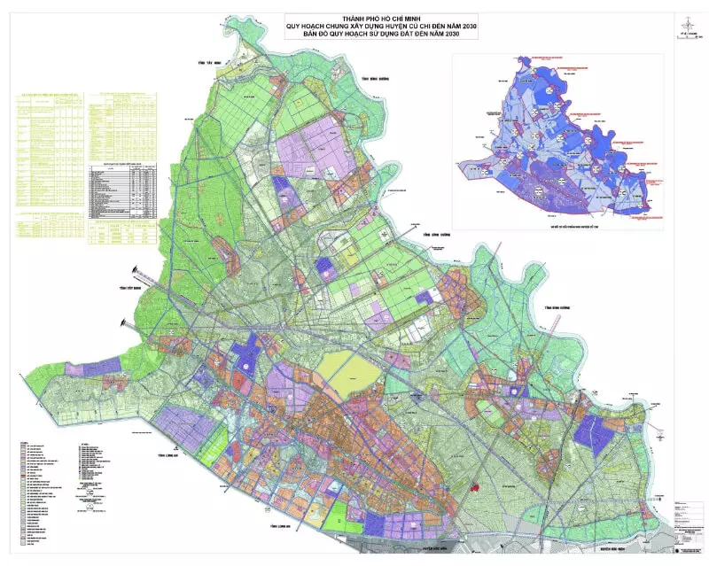 Bản đồ quy hoạch sử dụng đất đến năm 2030 huyện Củ Chi