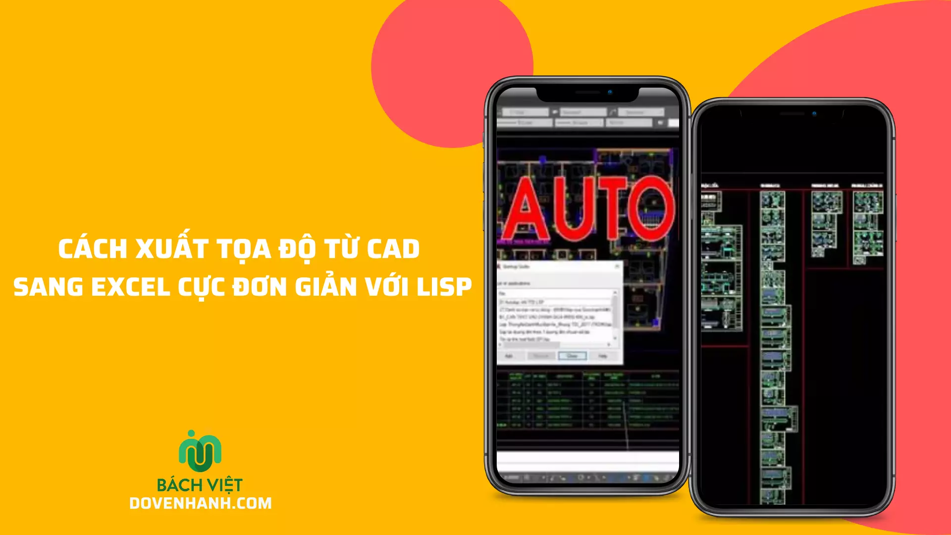 Cách xuất tọa độ từ Cad sang Excel cực đơn giản với Lisp Cách xuất tọa độ từ Cad sang Excel cực đơn giản với Lisp