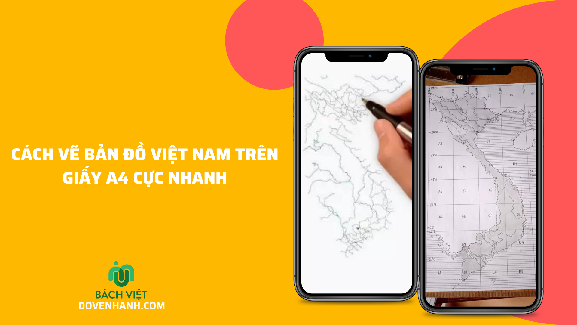 Cách vẽ bản đồ Việt Nam trên giấy A4 cực nhanh