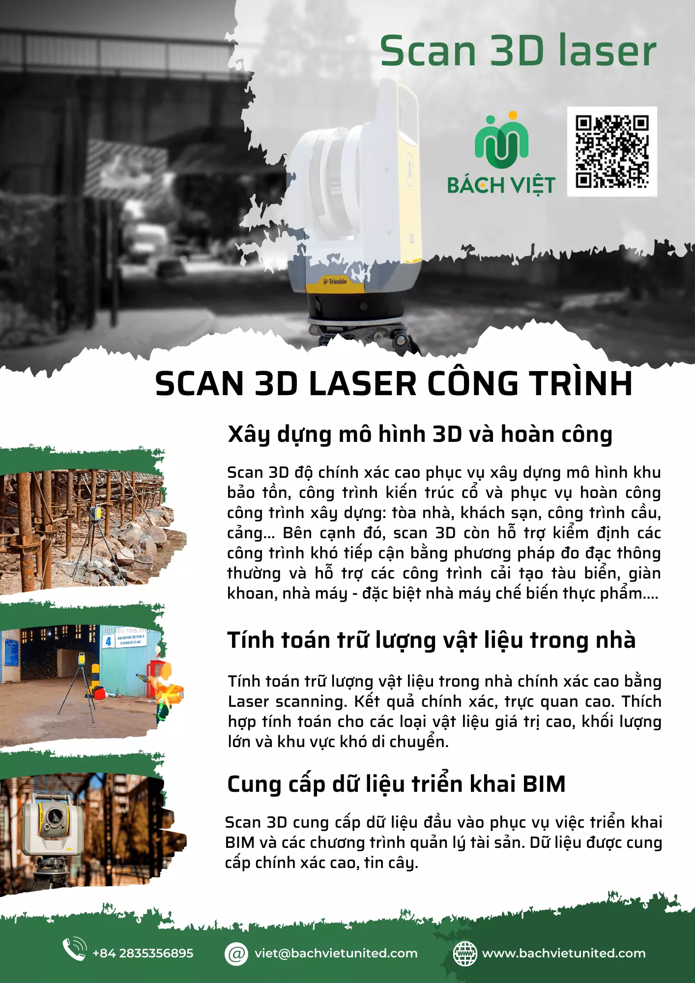Liên hệ Công ty dịch vụ quét 3D Laser Scanning chất lượng tại Hà Nội